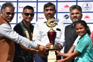 Sandeep Patil – Giving Trophy – Womens Blind Cricket T20 – 4