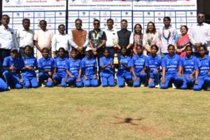 Sandeep Patil – Giving Trophy – Womens Blind Cricket T20 – 6