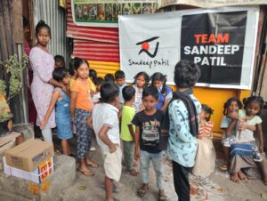 Team Sandeep Patil – Distributing Books to Children – 1